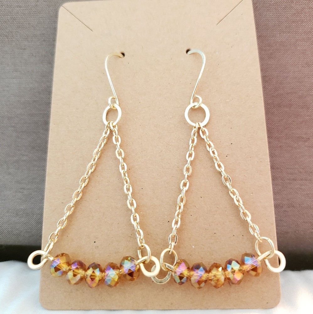 Artisan Topaz Trapeze Earrings
